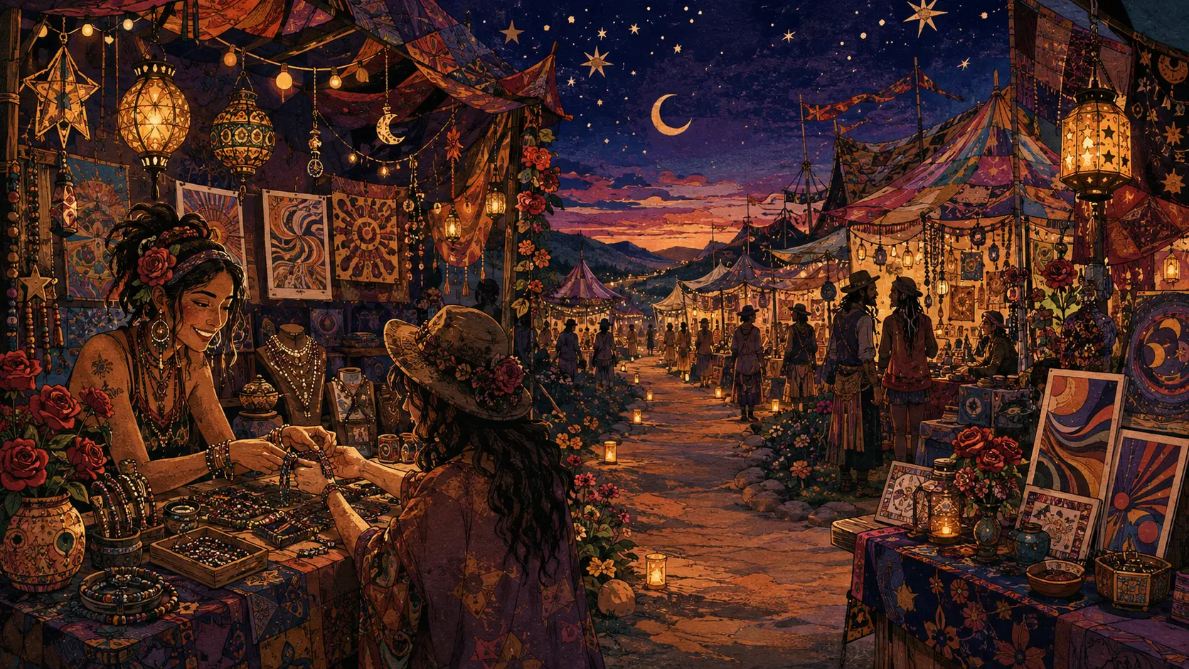 Original twilight maker-bazaar illustration